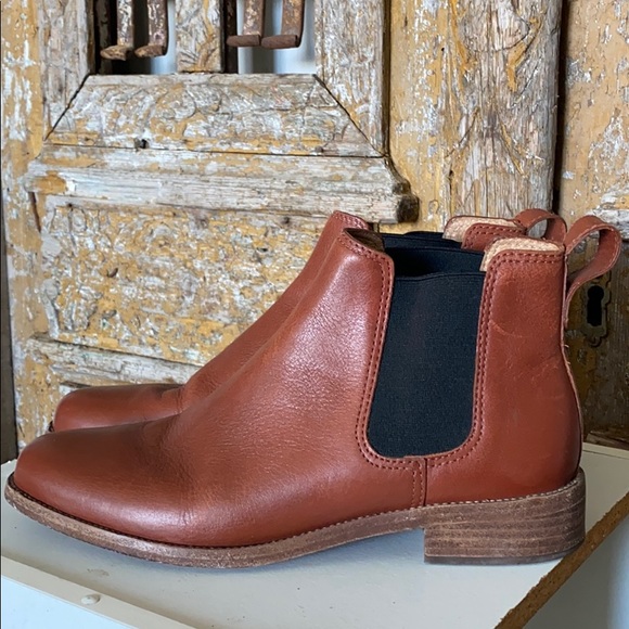 MADEWELL BROWN LEATHER ANKLE BOOTS 8.5 - Picture 3 of 10